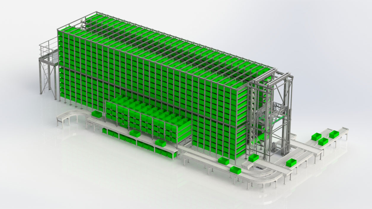Fb Kompaktlager Automatisches Kleinteilelager (AKL) mit Durchlaufregal von Fb Industry Automation
