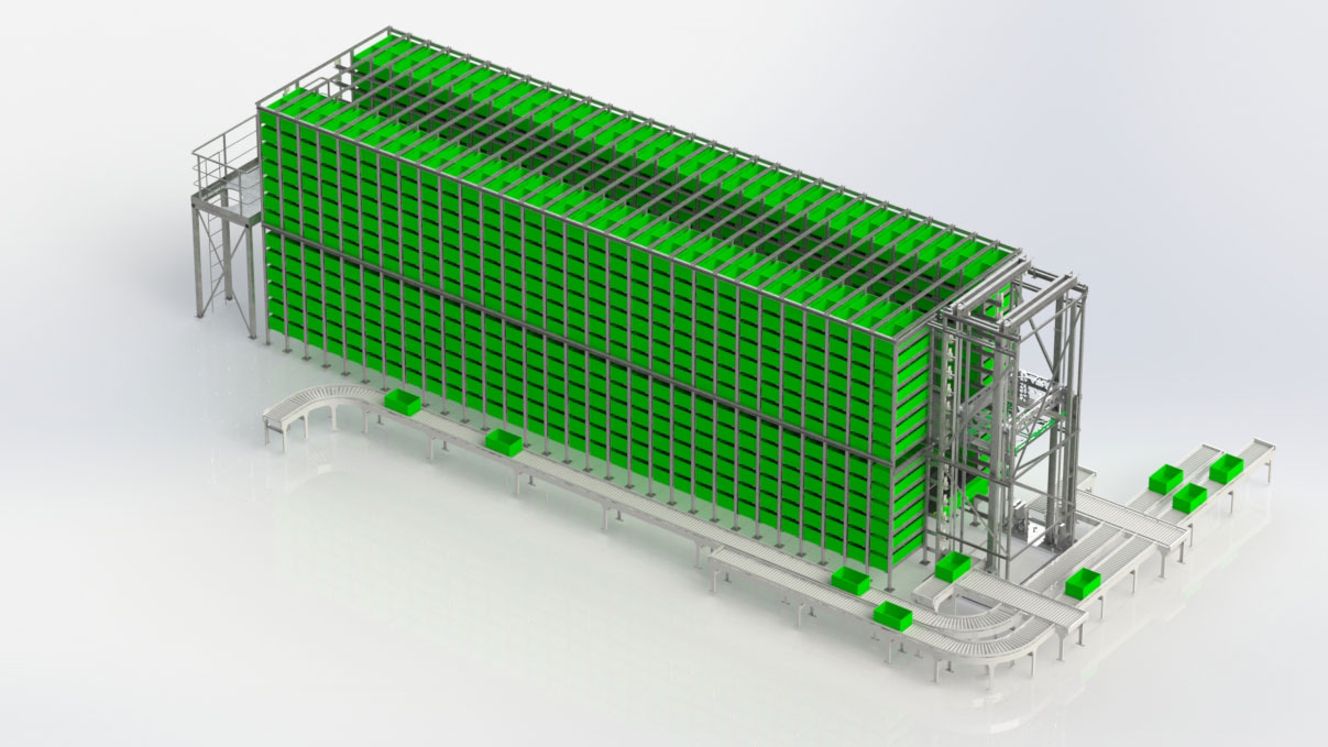 Fb Kompaktlager Automatisches Kleinteilelager (AKL) mit Vorzonenloop von Fb Industry Automation