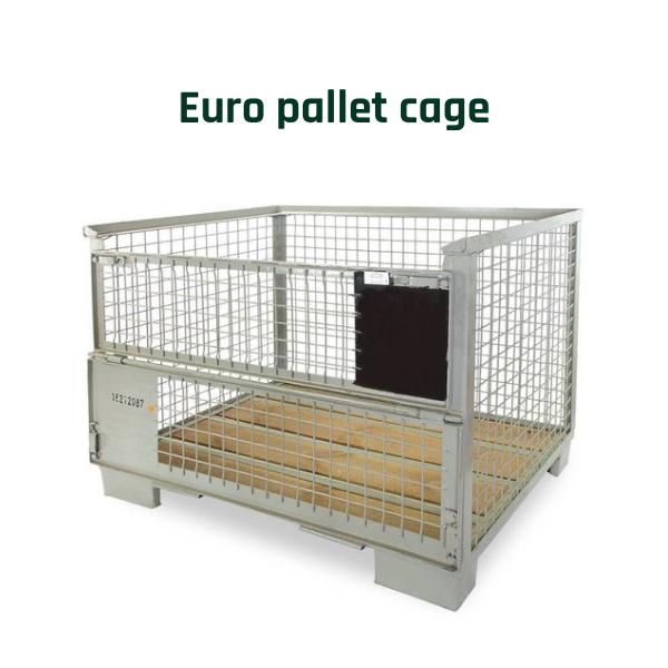 Euro pallet cage for intralogistics automation at Fb Industry Automation