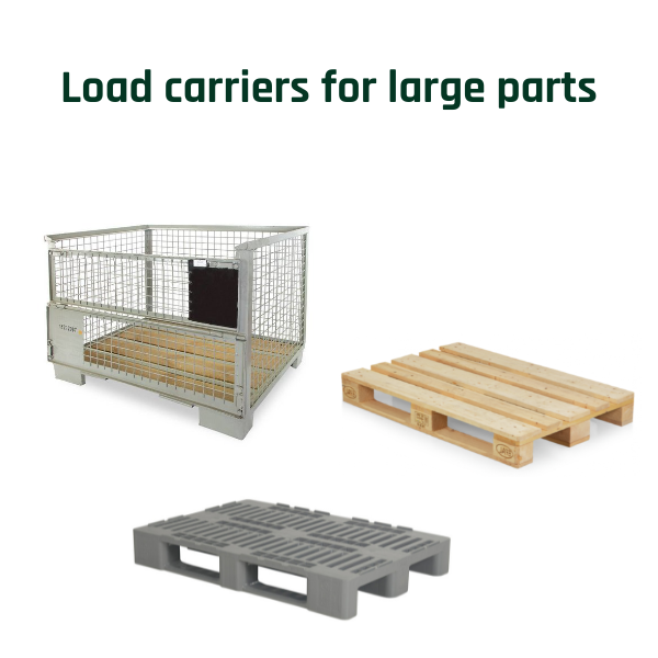 Load carriers for large parts for intralogistics automation at Fb Industry Automation