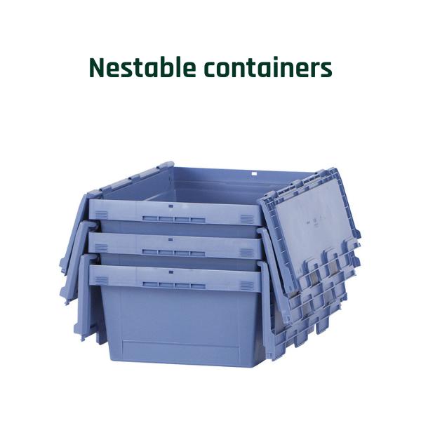 Nestable containers for intralogistics automation at Fb Industry Automation