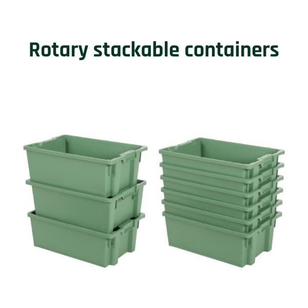 Rotary stackable containers for intralogistics automation at Fb Industry Automation