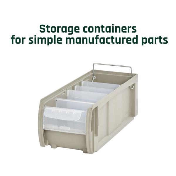 Storage containers for simple manufactured parts for intralogistics automation at Fb Industry Automation