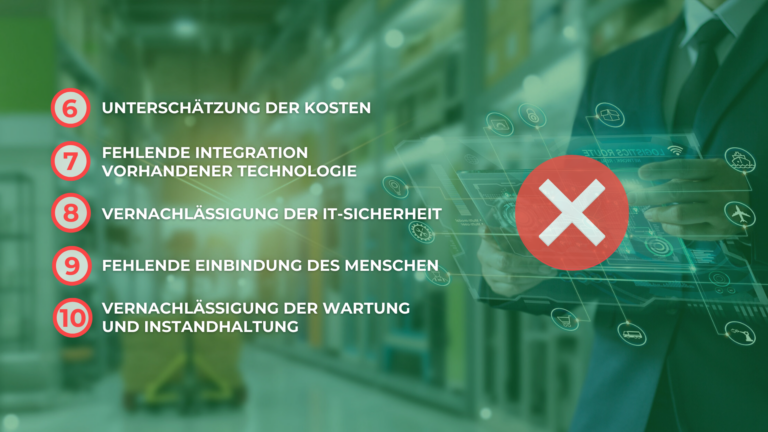 Zehn häufige Fehler, die bei der Intralogistik-Automatisierung vermieden werden sollten.